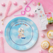 赤航海のん坊シャワーアホイアアボーイ ペーパープレート (パーティー)