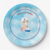 赤航海のん坊シャワーアホイアアボーイ ペーパープレート (正面)