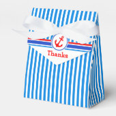 赤航海のストライプいかり感謝してい箱 フェイバーボックス (正面サイド)