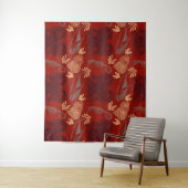 赤航海のタコ海モンスターイラストレーション タペストリー (インサイチュ)