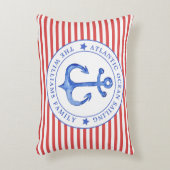 赤航海のパーソナライズされたストライプ腰枕 アクセントクッション (正面(垂直))