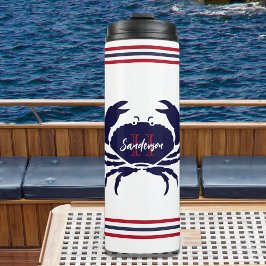 赤航海のモノグラムの紺の蟹 タンブラー