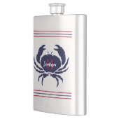 赤航海のモノグラムの紺の蟹 フラスク (左)