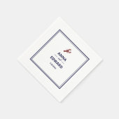 赤航海のロブスター結婚紙ナプキン スタンダードカクテルナプキン (角)