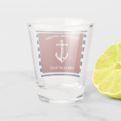 赤航海の海軍ウェルカムクアボードボートネームいかり ショットグラス (裏面)