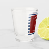 赤航海の海軍ウェルカムクアボードボートネームいかり ショットグラス (左)