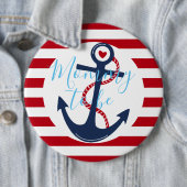 赤航海の白いかり赤ちゃんシャワーMommy-be 缶バッジ (インサイチュ)