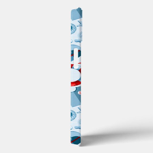 赤航海の白と青のパターン Case-Mate iPhoneケース (裏面 / 右)