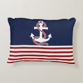 赤航海の白ストライプいかり アクセントクッション (裏面)
