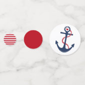 赤航海の白ネイビー赤ちゃんシャワー誕生日パーティー コンフェッティ (正面)