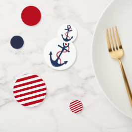 赤航海の白ネイビー赤ちゃんシャワー誕生日パーティー コンフェッティ