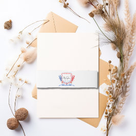 赤航海の青ロブスタークレストモノグラム 招待状ベリーバンド