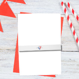 赤航海の青ロブスターズ結婚モノグラム 招待状ベリーバンド