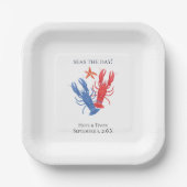 赤航海の青ロブスター、シーズザデイ ペーパープレート (正面)