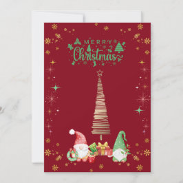 赤色かわいいサンタさんクリスマスカード♡  シーズンカード