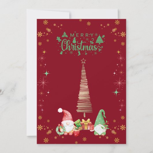 赤色かわいいサンタさんクリスマスカード♡  シーズンカード (正面)