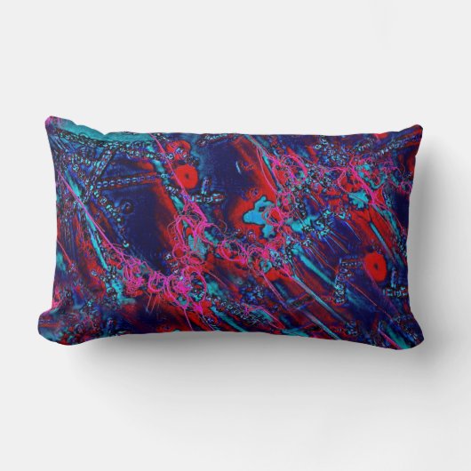 赤色のアステリオネロプシス ランバークッション (正面)