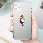 赤色のシンプルなココペリのイラスト シール (スマートフォン)