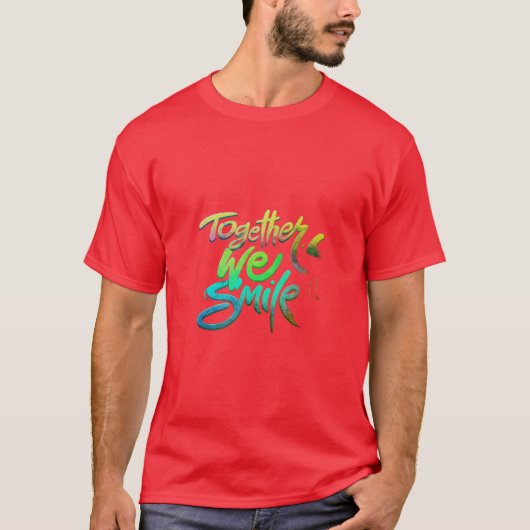 赤色のメンズTシャツ Tシャツ (正面)