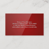 赤色の光沢 | QRコード名刺 名刺 (裏面)