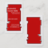 赤色の奇数レックス 名刺 (正面/裏面)