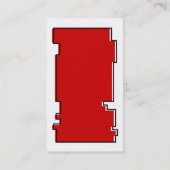 赤色の奇数レックス 名刺 (裏面)