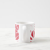 赤色の幾何学的パターン エスプレッソカップ (裏面)