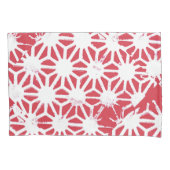 赤色の幾何学的パターン 枕カバー (正面)