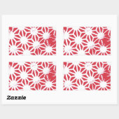 赤色の幾何学的パターン 長方形シール (シート)