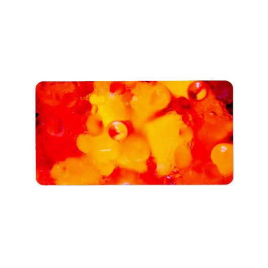 赤色の抽象化 ラベル (正面)