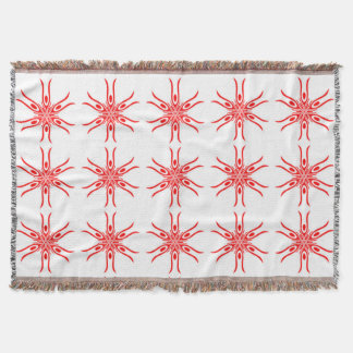 赤色の白色パターンA 2-22 スローブランケット