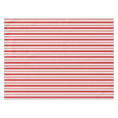 赤色の縦ストライプ線 テーブルクロス (正面(横))