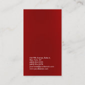 赤色の縦色プロフェッショナルモダンシンプル 名刺 (裏面)