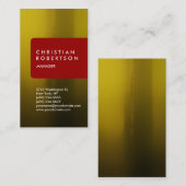 赤色の茶色がかった黄色の抽象芸術名刺 名刺 (正面/裏面)