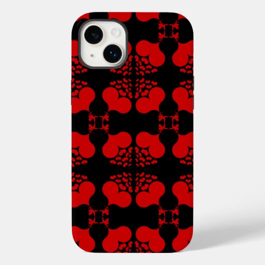 赤色の複数射撃、 発砲ハート Case-Mate iPhoneケース (裏面)