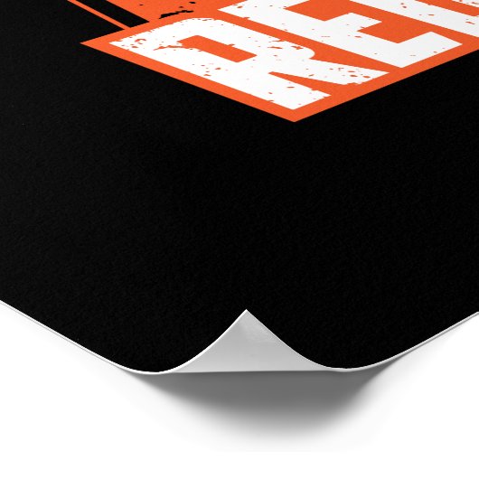 赤色の警告 ポスター (角)