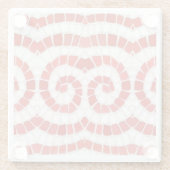 赤色イオン性モザイクガラス飲料用コースター ガラスコースター (裏面)