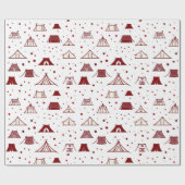 赤色テストミニマルデザイン ラッピングペーパー (フラット)