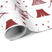 赤色テストミニマルデザイン ラッピングペーパー (ロールコーナー)