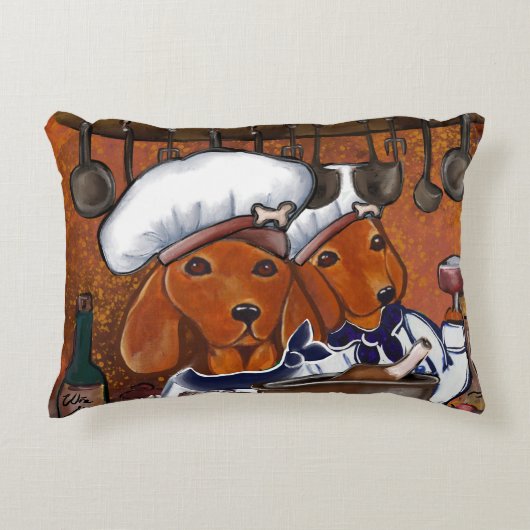 赤色ドキシー アクセントクッション (正面)