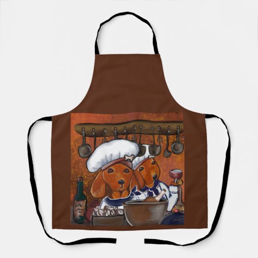 赤色ドキシー エプロン (正面)