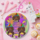 赤色ドキシー ペーパープレート (パーティー)