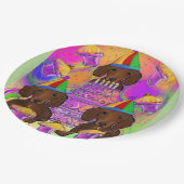 赤色ドキシー ペーパープレート (アングル)