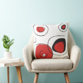 赤色ドットデザインレトロ装飾用クッション クッション (椅子)