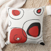 赤色ドットデザインレトロ装飾用クッション クッション (ブランケット)