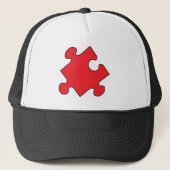 赤色パズル片 キャップ (正面)