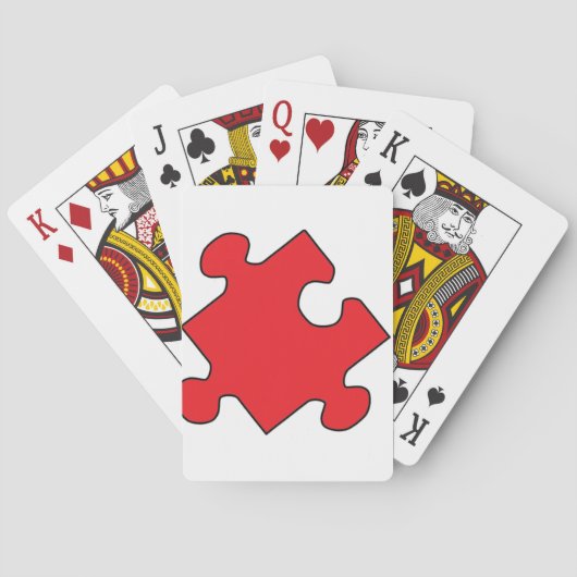 赤色パズル片 トランプ (裏面)