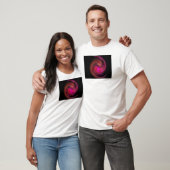 赤色ピンク明るい赤紫色光渦 Tシャツ (ユニセックス)