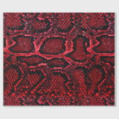 赤色ヘビシンプルの皮膚模様 ラッピングペーパー (フラット)