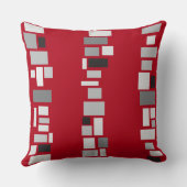 赤色モシアックタイルデザインレトロ装飾用クッション クッション (裏面)